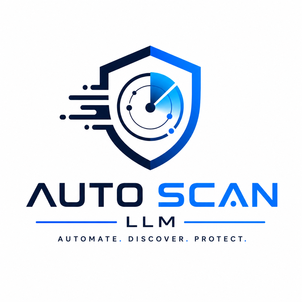 Auto Scan LLM enterprise cybersecurity logo.